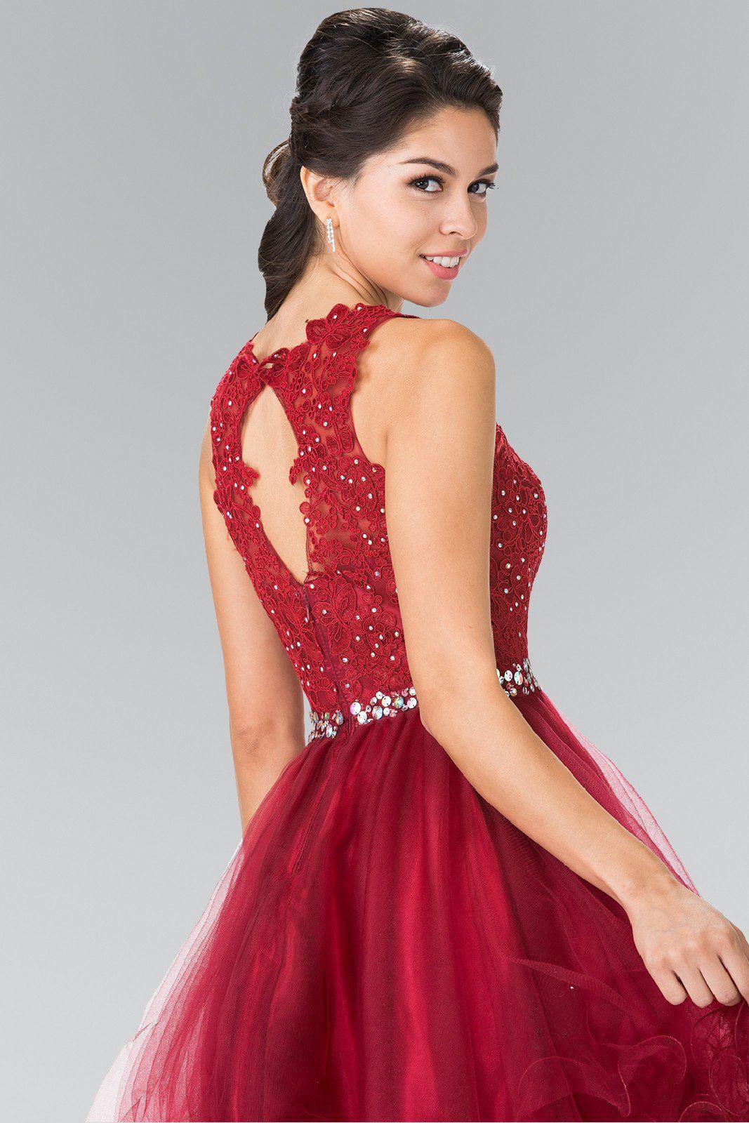 Short Sleeveless Lace Bodice Dress by Elizabeth K GS2375 - product image 3