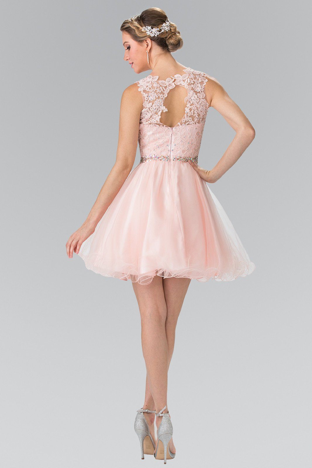 Short Sleeveless Lace Bodice Dress by Elizabeth K GS2375 - product image 13