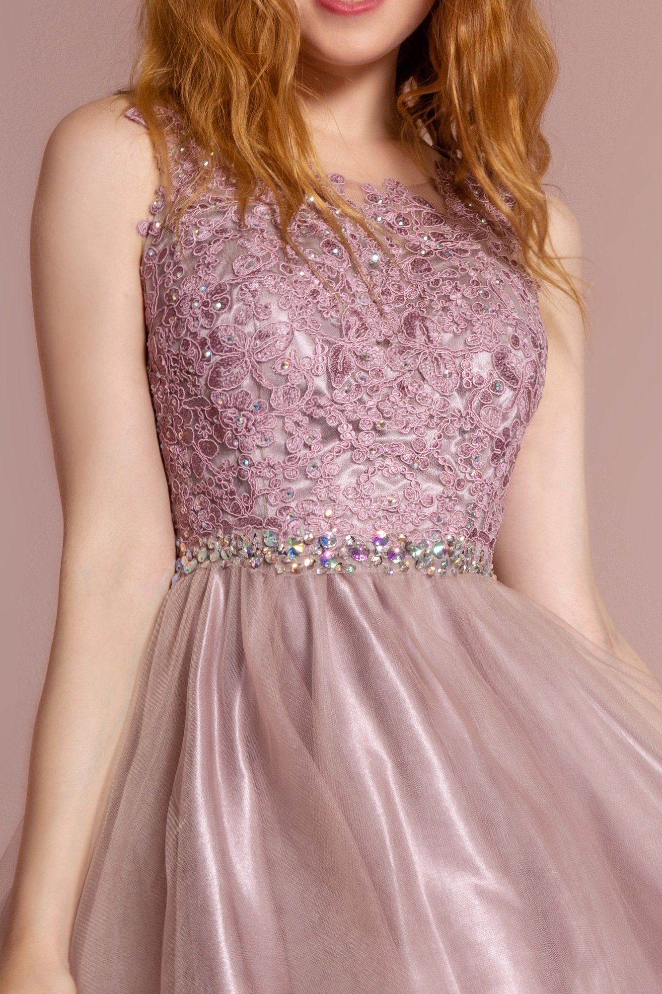 Short Sleeveless Lace Bodice Dress by Elizabeth K GS2375 - product image 5