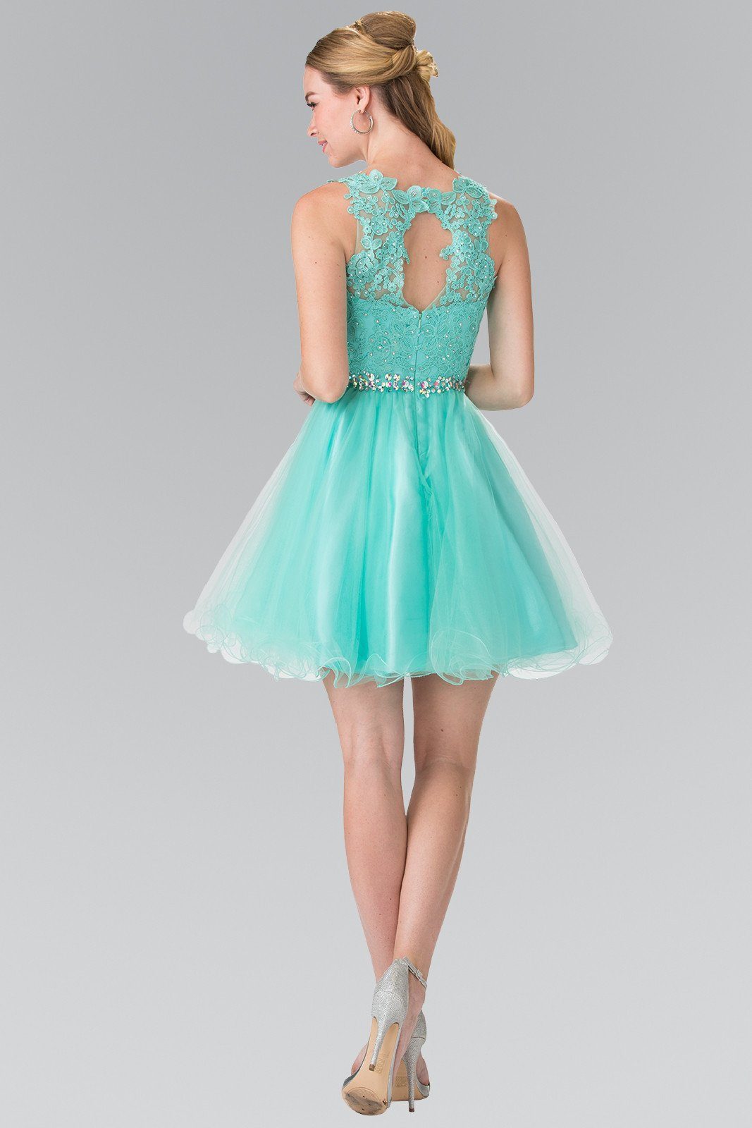 Short Sleeveless Lace Bodice Dress by Elizabeth K GS2375 - product image 15