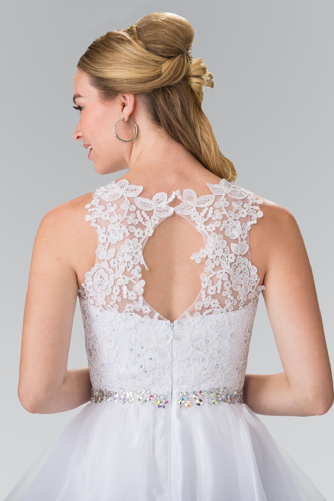 Short Sleeveless Lace Bodice Dress by Elizabeth K GS2375 - product image 18