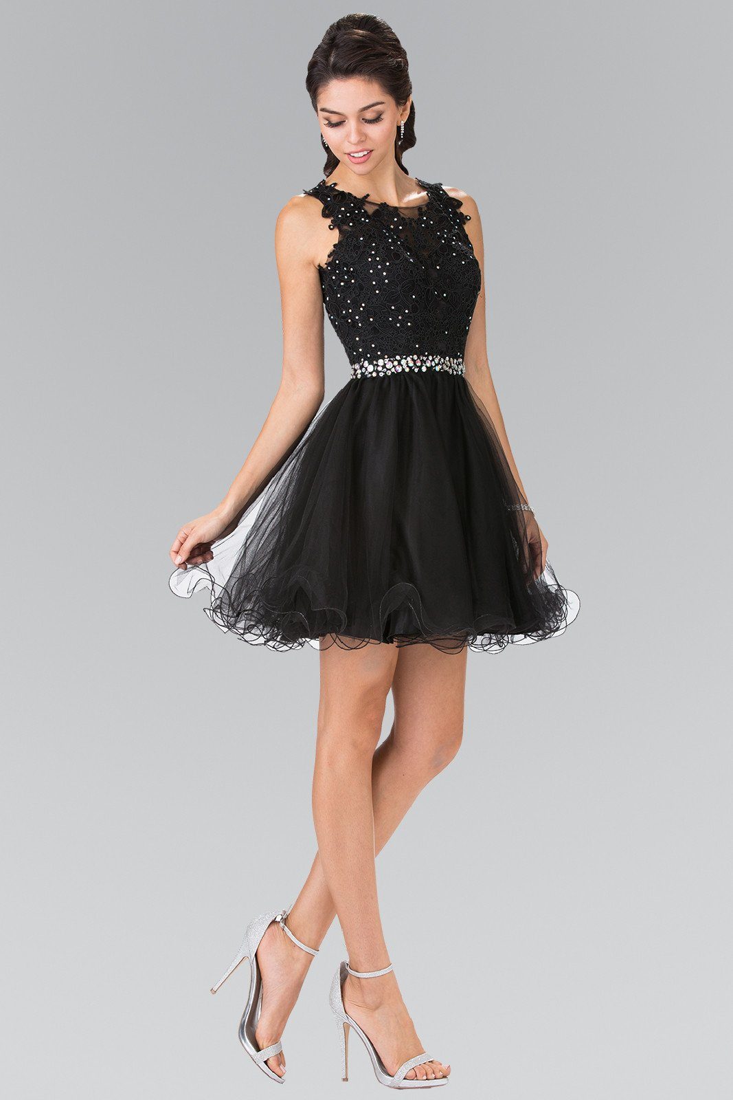 Short Sleeveless Lace Bodice Dress by Elizabeth K GS2375 - product image 8