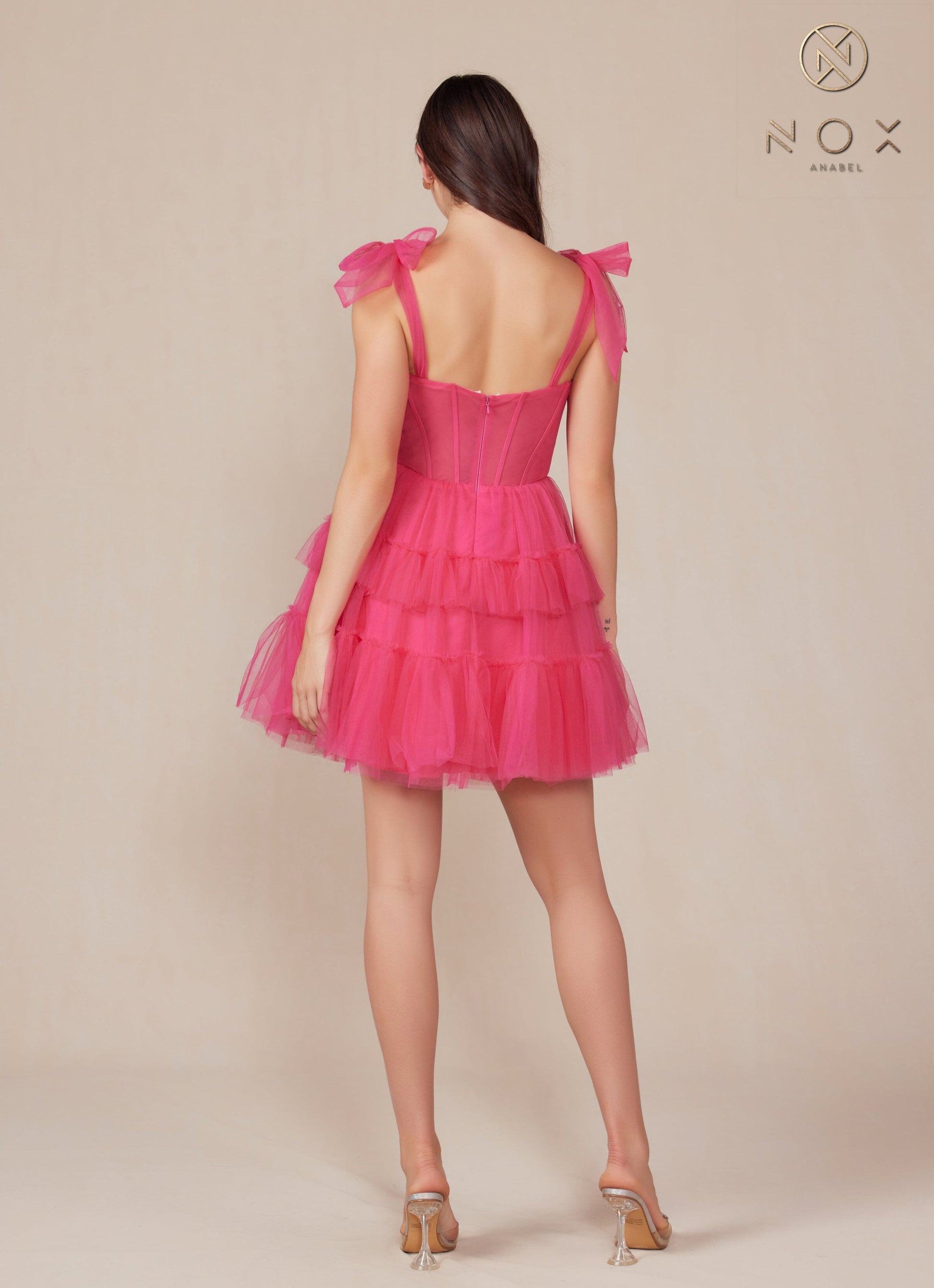 Short Sleeveless Tiered A-line Dress by Nox Anabel Y858 - product image 6