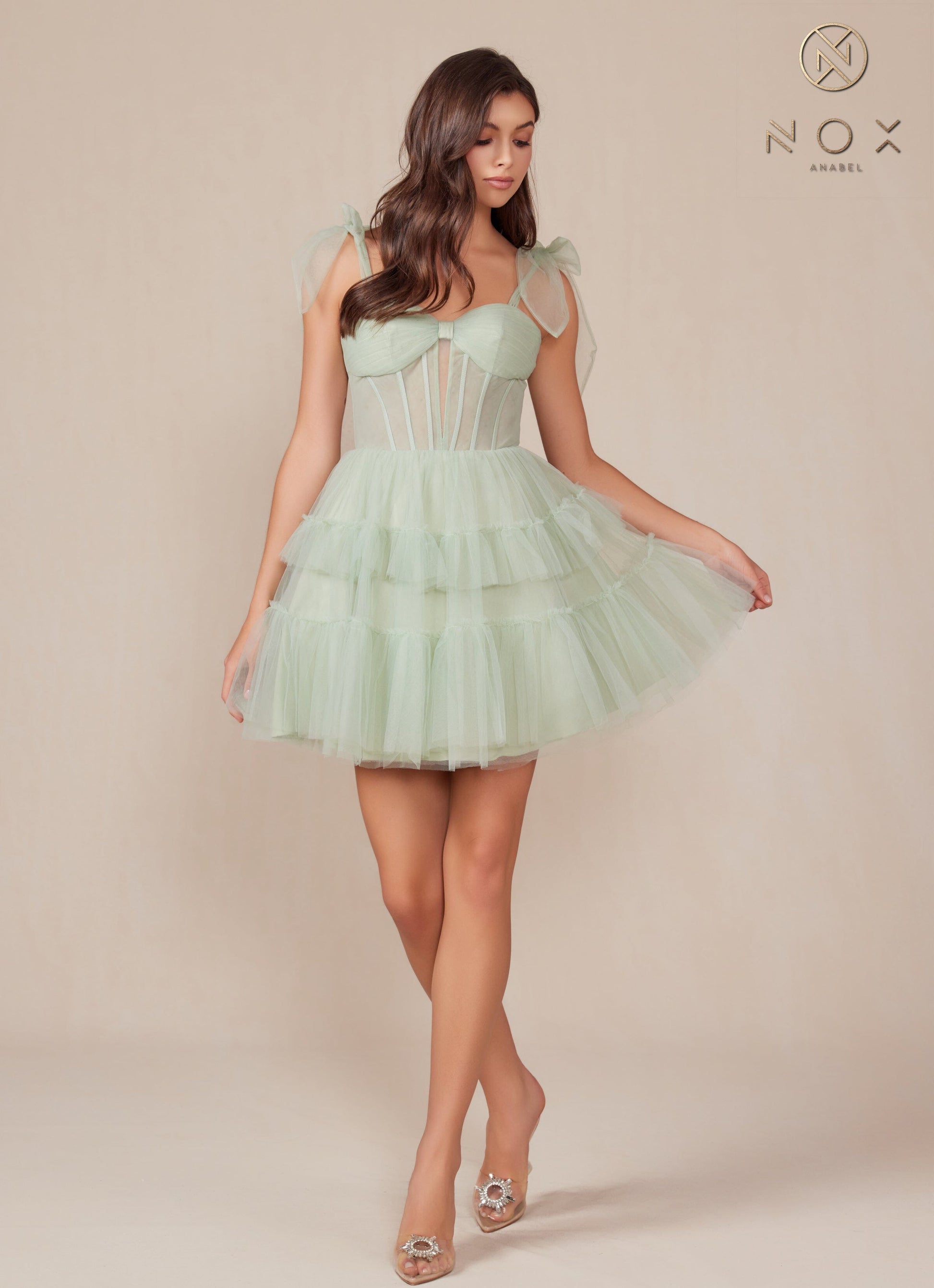 Short Sleeveless Tiered A-line Dress by Nox Anabel Y858 - product image 17