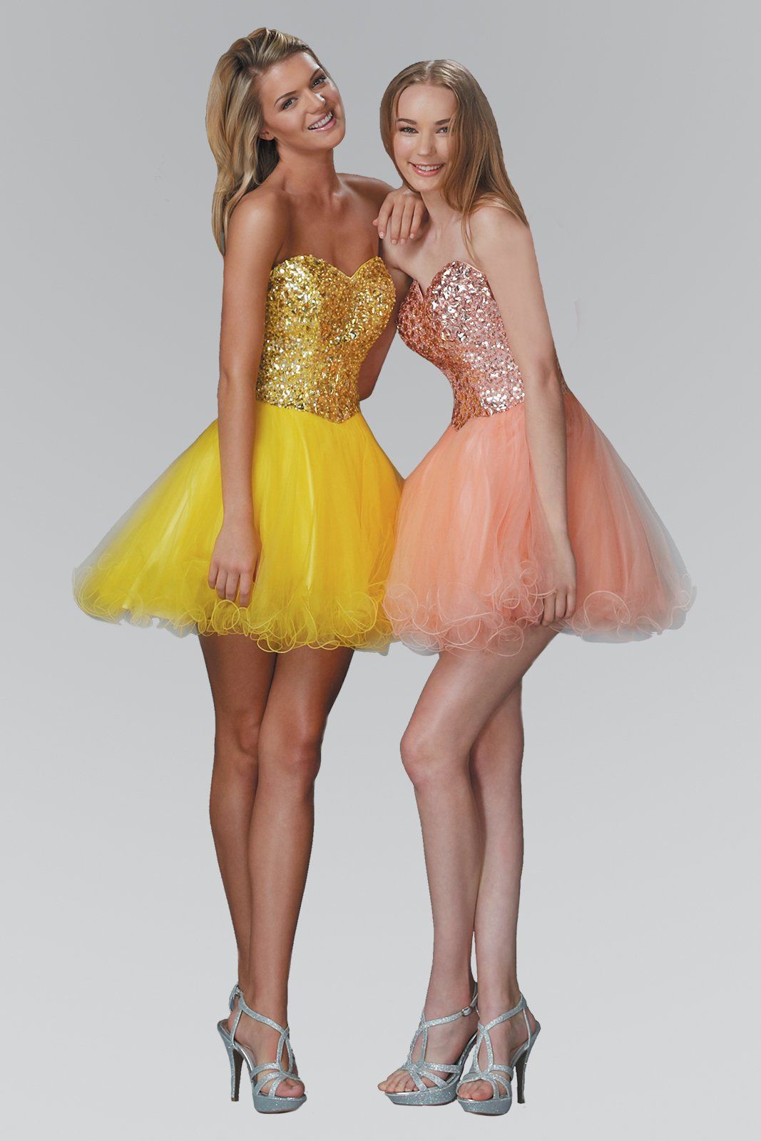 Short Strapless Dress with Jeweled Bodice by Elizabeth K GS2034 - product image 1