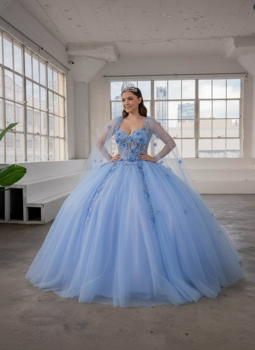 Sleeveless Cape Sleeve Ball Gown by Calla SCL-30006 - product image 6