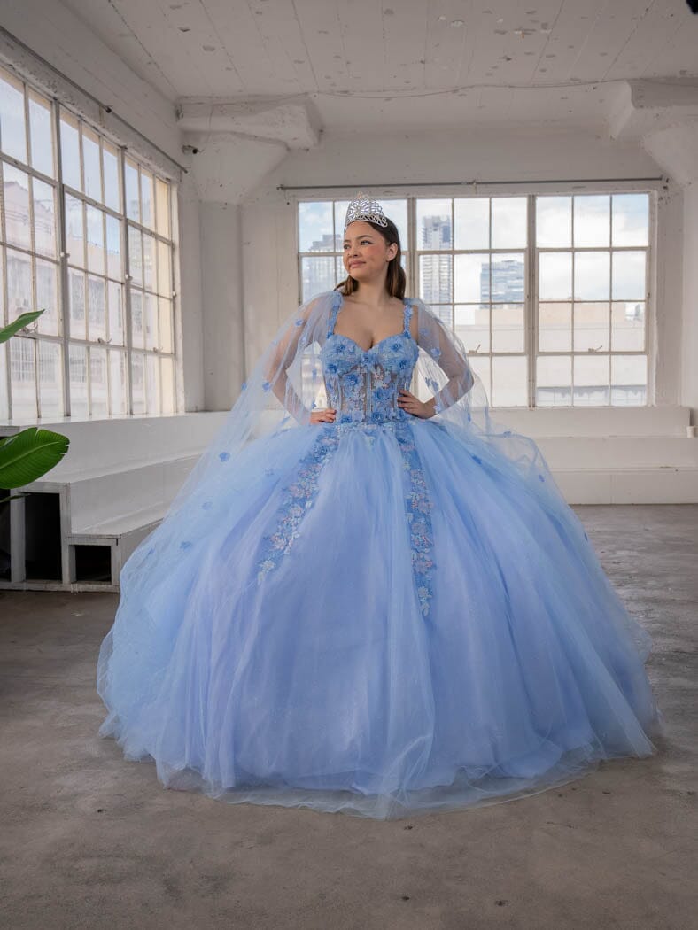 Sleeveless Cape Sleeve Ball Gown by Calla SCL-30006 - product image 8