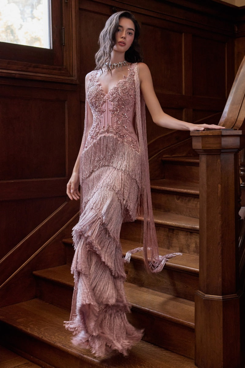 Designer A1529 gown DUSTY ROSE