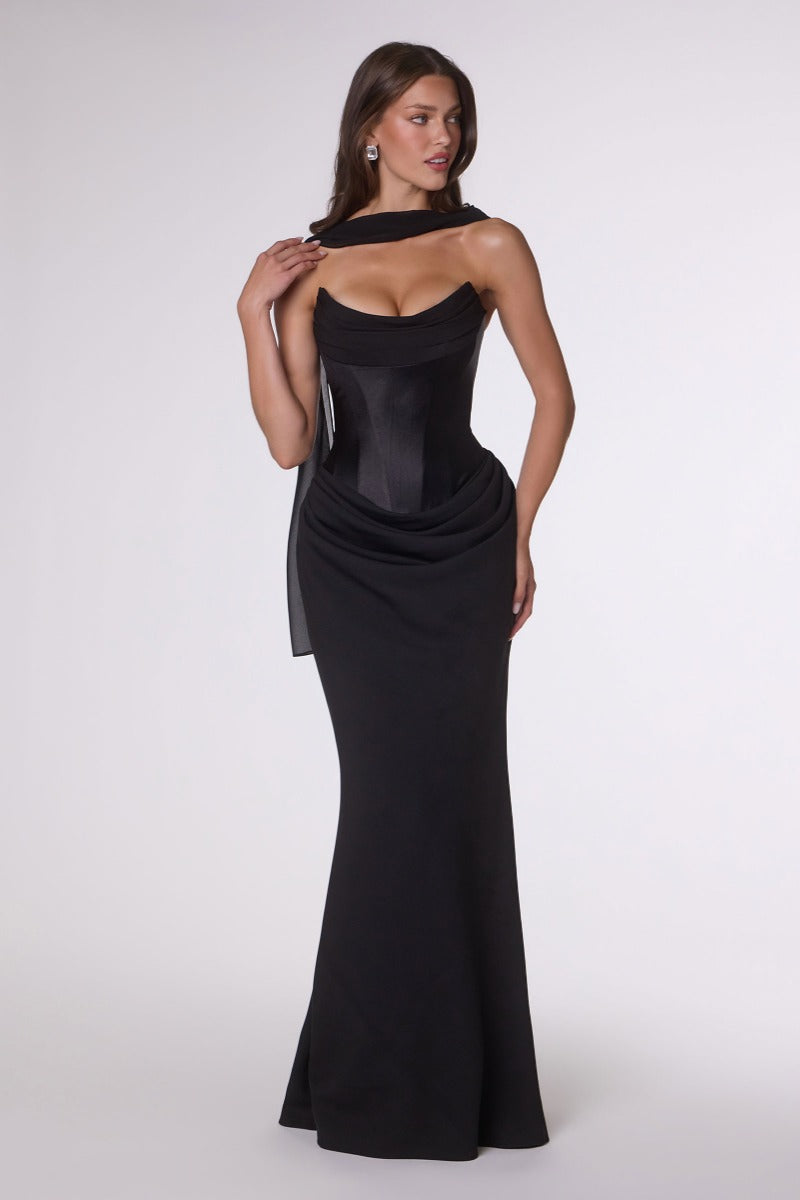 Designer T732 gown BLACK
