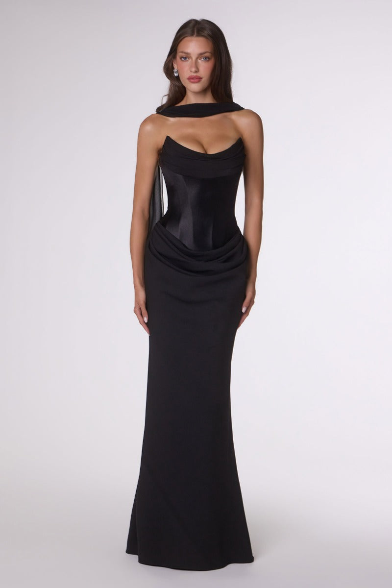 Designer T732 gown BLACK
