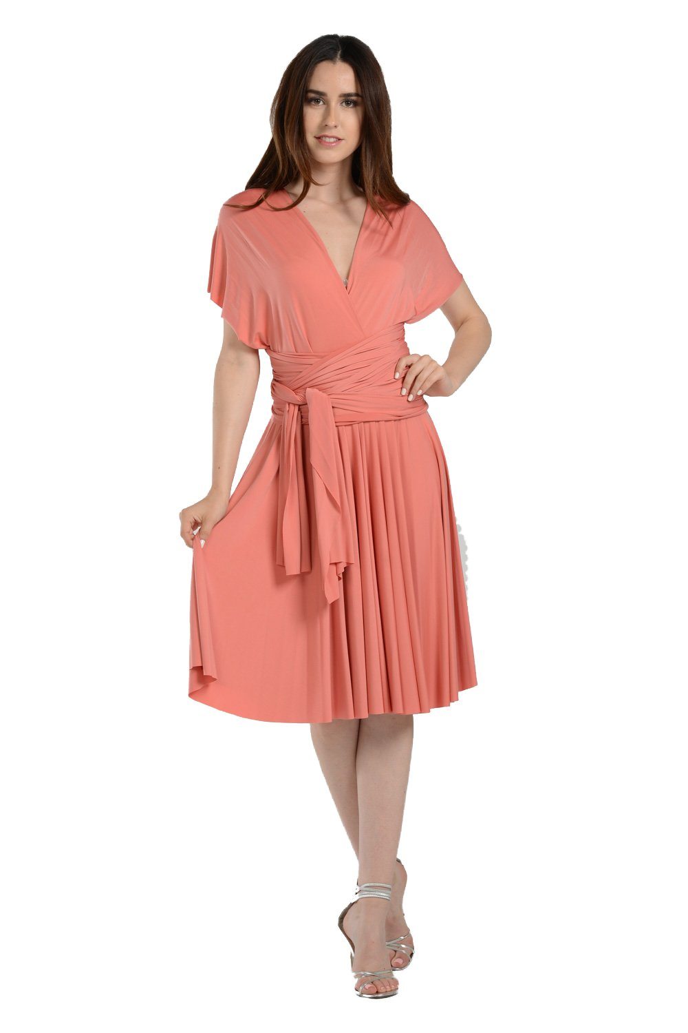 Teal Short Convertible Jersey Dress by Poly USA - product image 10