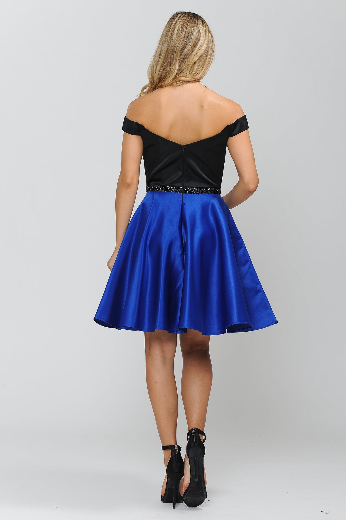 Two-Tone Short Off the Shoulder Dress by Poly USA 8532 - product image 6