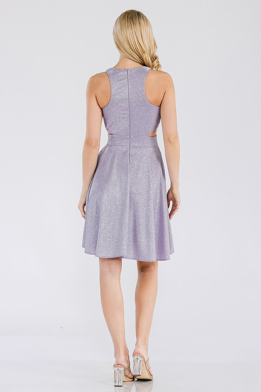 Metallic Short Sleeveless A-line Dress by Lenovia 3063 - product image 2